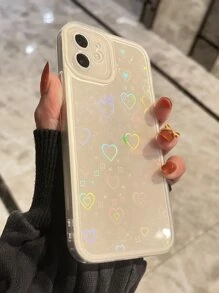 Clear Phone Case With Heart Laser Paper Compatible With IPhone 11,IPhone 13,IPhone 14 Pro Max