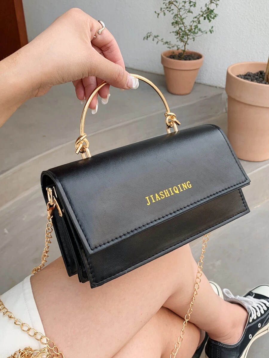 Mini Đồ họa Chữ cái Đập nhẹ Chuỗi Hình vuông , Vai , NỮ , & Cổ cồn trắng Công nhân
工人 , Cho cô gái , Đối với Cái túi , Hoàn hảo Cho văn phòng , Làm việc , Làm Việc  , Commute - màu đen - Xem 1