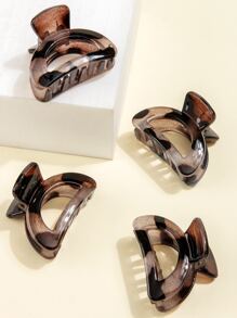 4 móng vuốt tóc bằng nhựa thời trang - Nhiều màu - Xem 1