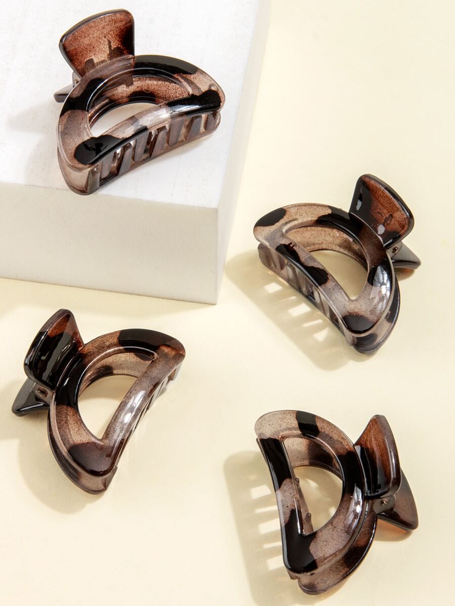 4 móng vuốt tóc bằng nhựa thời trang - Nhiều màu - Xem 1