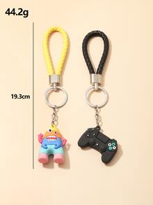 2pcs Cartoon Pendant Keychain - Multicolor - View 3