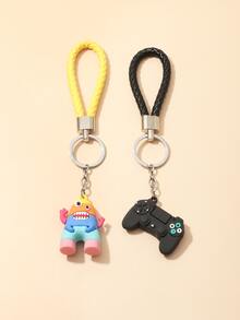 2pcs Cartoon Pendant Keychain - Multicolor - View 4