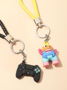 2pcs Cartoon Pendant Keychain - Multicolor - View 5