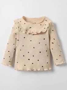 Niña Bebé Camiseta Con Ribetes Con Volante Y Pantalones En 2 Piezas - Multicolor - Ver 6