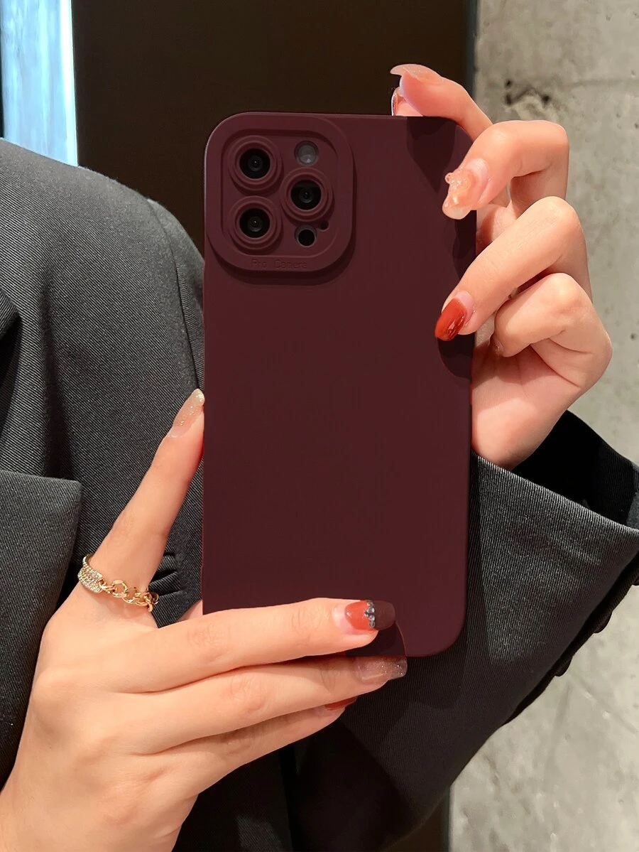Vỏ điện thoại thông thường - Màu Đỏ Sâu - Xem 1