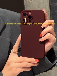 Vỏ điện thoại thông thường - Màu Đỏ Sâu - Xem 4