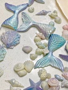 1pc Khuôn silicone hình nàng tiên cá - Hồng - Xem 7