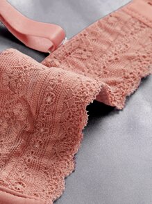 3pack Contrast Lace Underwire Bra - Multicolor - View 5