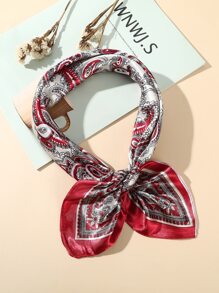 Banda de pelo con estampado de paisley - Rojo - Ver 2