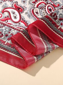 Banda de pelo con estampado de paisley - Rojo - Ver 3