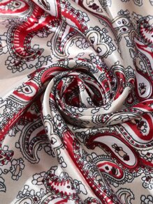 Banda de pelo con estampado de paisley - Rojo - Ver 4