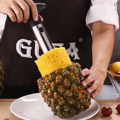 1 Màu Sắc Ngẫu Nhiên Dụng Cụ Gọt Dứa, Dụng Cụ Cắt Dứa Bằng Thép Không Gỉ, Dao Trái Cây Bằng Nhựa, Dụng Cụ Gọt Vỏ Đa Năng Xoắn Ốc, Màu Sắc Ngẫu Nhiên