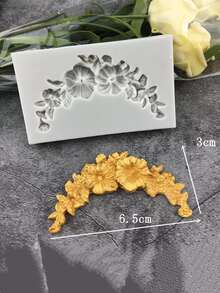 1入組玫瑰花環形矽膠模,用於製作翻糖蛋糕 - 淺灰色 - 查看 2