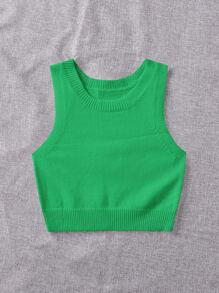 Breezaya Áo len chui đầu màu trơn đơn giản, thoải mái khi đi làm hàng ngày dành cho nữ - màu xanh lá - Xem 3