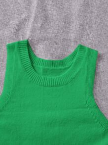 Breezaya Áo len chui đầu màu trơn đơn giản, thoải mái khi đi làm hàng ngày dành cho nữ - màu xanh lá - Xem 4