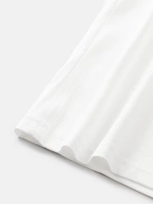 Manfinity 男士標語和鳳梨印花T恤 - 白色 - 查看 3