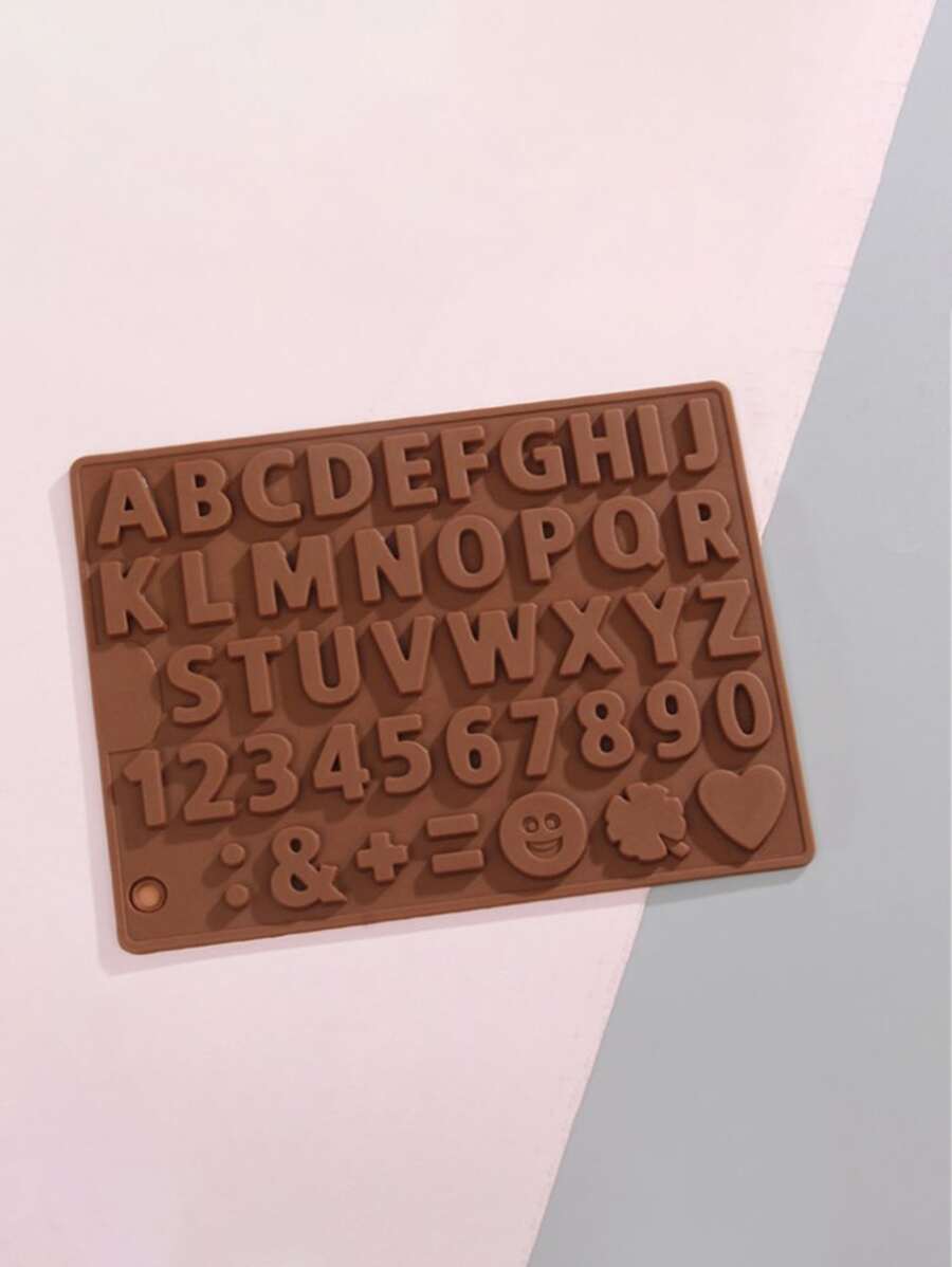 1pc Number Design Chocolate Mold Chocolate Letters Molds Silicone Mould