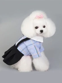 蝴蝶結裝飾寵物連身褲 - 彩色 - 查看 1