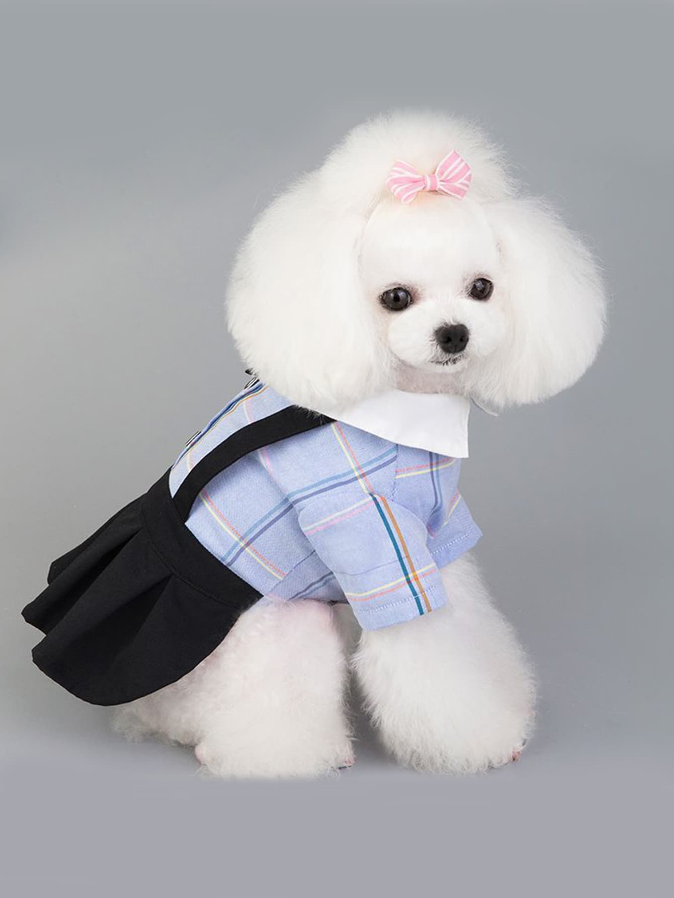 蝴蝶結裝飾寵物連身褲 - 彩色 - 查看 1