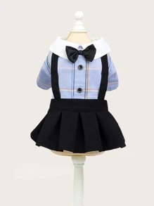 蝴蝶結裝飾寵物連身褲 - 彩色 - 查看 3