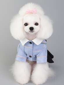 蝴蝶結裝飾寵物連身褲 - 彩色 - 查看 5