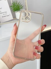 Fundas básicas para teléfono, funda de teléfono lisa compatible con iPhone 11, iPhone 13, iPhone 14 Pro Max - Dorado - Ver 3