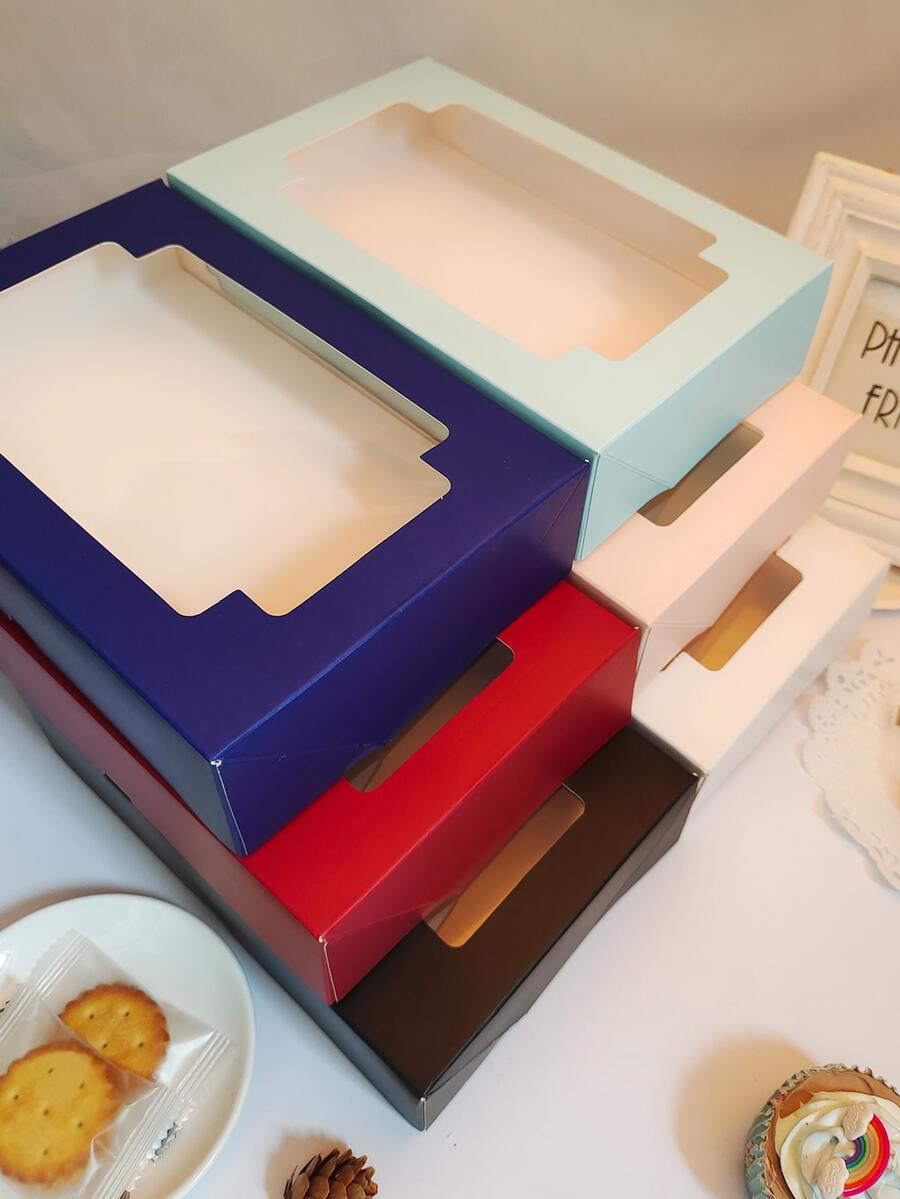 4入組隨機色甜品打包盒 - 彩色 - 查看 1