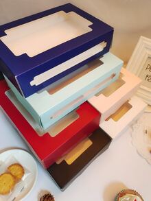 4入組隨機色甜品打包盒 - 彩色 - 查看 4