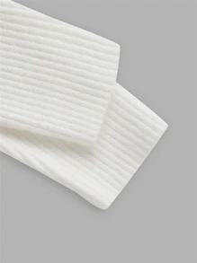 Manfinity VCAY Jersey de cuello alto acanalado de punto para hombre, para otoño e invierno - Blanco - Ver 3