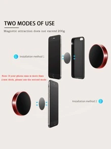 磁汽車手機支架 - 紅色 - 查看 3