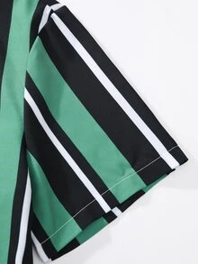 Manfinity Áo sơ mi Nam Nút phía trước Sọc Sẵn sàng - Nhiều màu - Xem 4