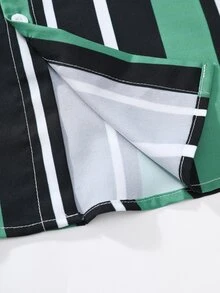 Manfinity Áo sơ mi Nam Nút phía trước Sọc Sẵn sàng - Nhiều màu - Xem 5