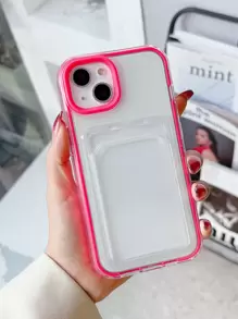 Bao đựng điện thoại có khe cắm thẻ trong suốt - Nhiều màu - Xem 2