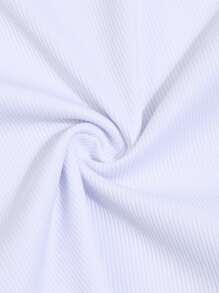 INAWLY Top tank unicolor de cuello alto - Blanco - Ver 3