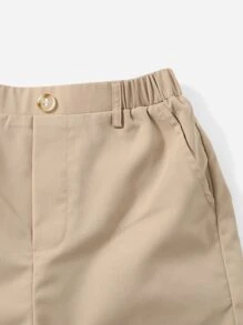 SHEIN 男童2入斜口口袋短褲