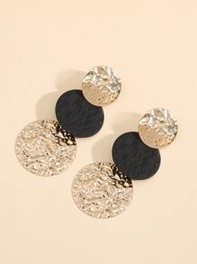 Hoa tai thả kim loại ba vòng - Nhiều màu - Xem 4