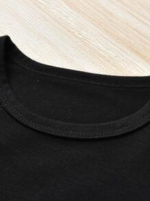 Đứa bé trai Áo phông trơn & Đồ họa Hoạt hình Romper tổng thể - Nhiều màu - Xem 6