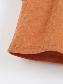 Toddler Girls Flounce Sleeve Tee - Burnt Orange - View 4