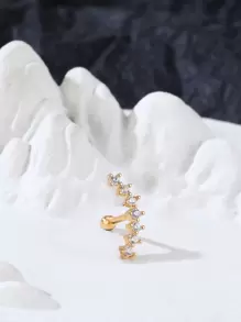 Hoa tai Khối Zirconia  Trang trí - Vàng - Xem 1