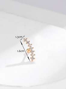 Hoa tai Khối Zirconia  Trang trí - Vàng - Xem 3