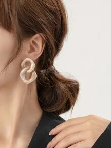 幾何鏈條耳環 - 彩色 - 查看 5