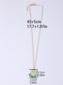 Girls Cartoon Frog Pendant Necklace