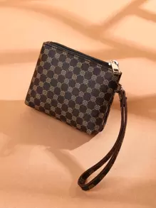 Floral Pattern Slim Lightweight Portable Cash ID Card Card Zipper Coin Pocket Short Wallet Small Pouch Small Pocket Wallet For Birthday Gift Gift Anniversary On Valentine Day Couple Female Lady Girls Male Men School Student For College Student Teenagers Gift Wristlet Wallet School Supplies Teacher Gifts Back To School Card Holder Card Holder Wallet Business Card Holder Credit Card Holder Card Holder Women For Women Wallet Mini Wallet Purse Wallet Card Wallet - Brown - View 3