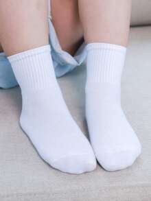 兒童5雙素色襪子 - 彩色 - 查看 2