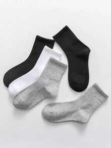 兒童5雙素色襪子 - 彩色 - 查看 4