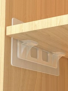 Self Adhesive Wardrobe Partition Support, Clear PVC Strong Adhesive Board Fixer Support For Home - Clear - View 1