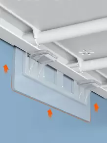 Self Adhesive Wardrobe Partition Support, Clear PVC Strong Adhesive Board Fixer Support For Home - Clear - View 5