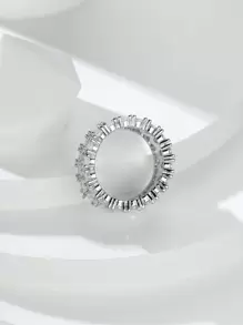 Vanel Cubic Zirconia Decor Ring - Silver - View 3
