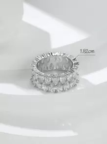 Vanel Cubic Zirconia Decor Ring - Silver - View 4
