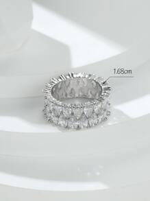 Vanel Cubic Zirconia Decor Ring - Silver - View 4